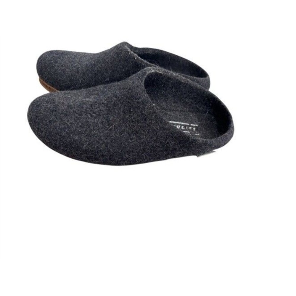 Kyrgies Slippers Indoor Wool Slides Charcoal Gray sz 37 US 7